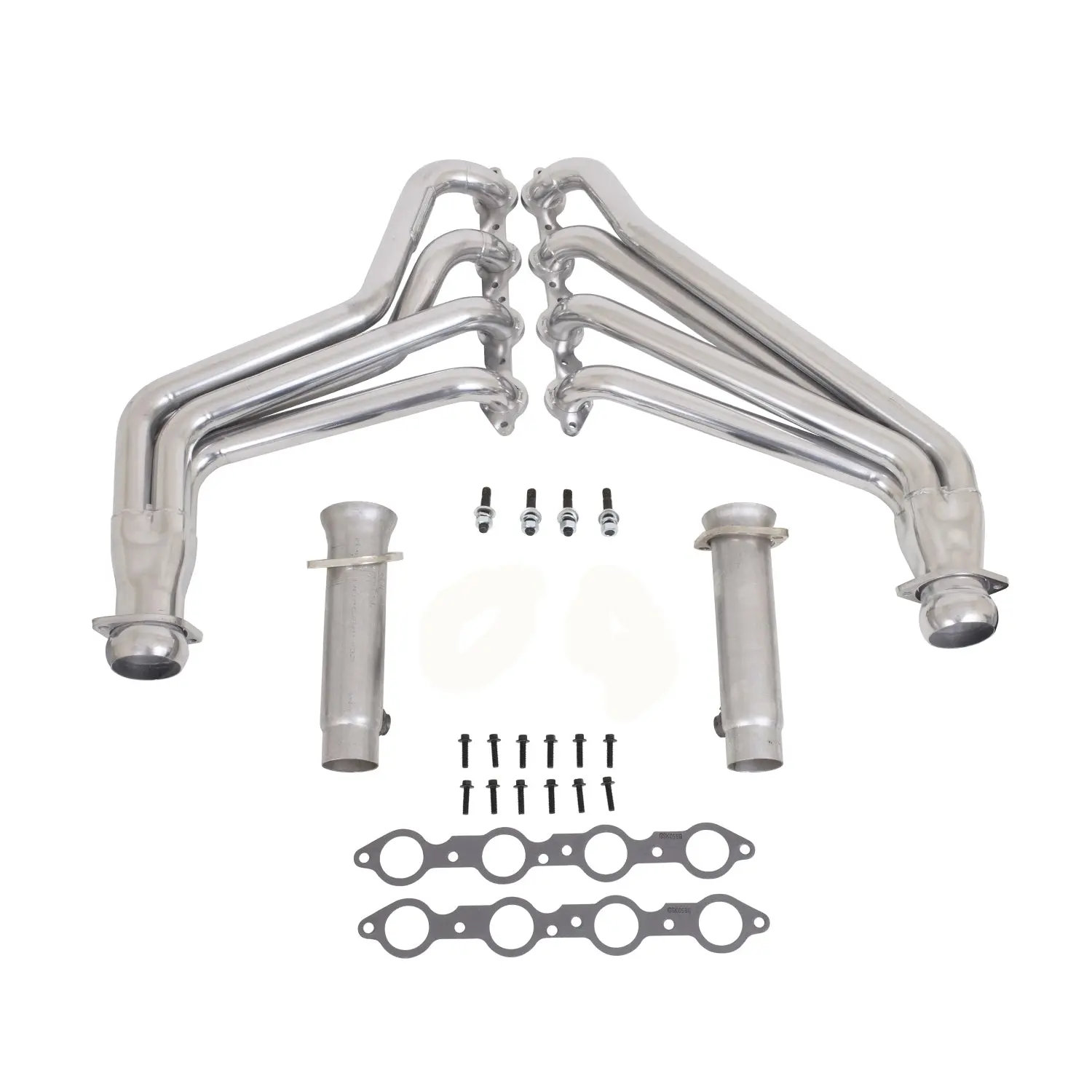 Chevrolet Camaro SS 1-7/8 Long Tube Exhaust Headers With High Flow Cats Polished Silver Ceramic 10-15 - Reconditioned