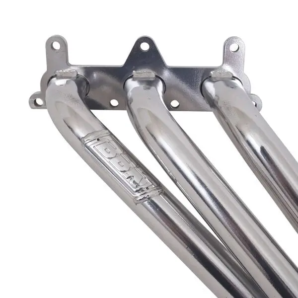 Chevrolet Camaro V6 1-5/8 Long Tube Exhaust Headers With High Flow Cats Polished Silver Ceramic 10-11 - Image 5