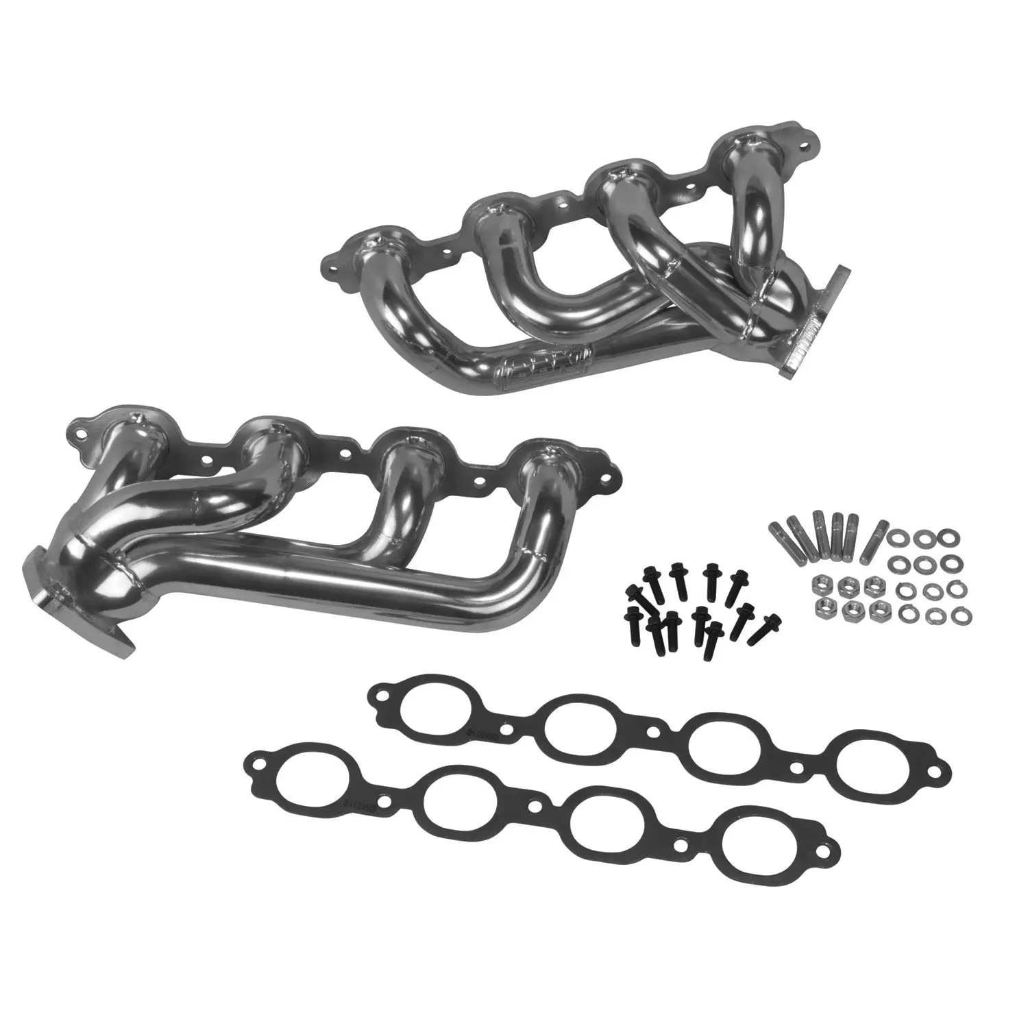 Chevrolet GM Truck 5.3 6.2 1-3/4 Shorty Exhaust Headers Polished Silver Ceramic 14-18 - Reconditioned
