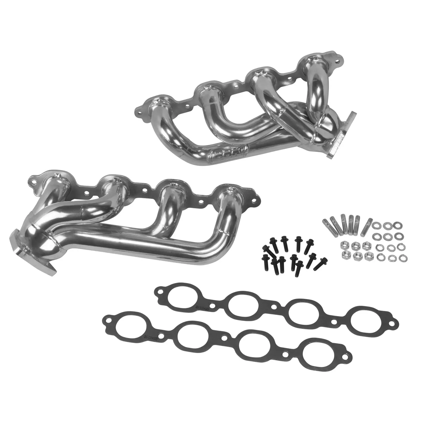 Chevrolet GM Truck 5.3 6.2 1-3/4 Shorty Exhaust Headers Polished Silver Ceramic 14-18 - Reconditioned - Image 3