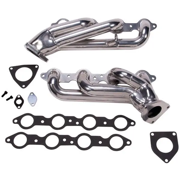Chevrolet GM Truck SUV 6.0 1-3/4 Shorty Exhaust Headers Polished Silver Ceramic 99-13 - Reconditioned