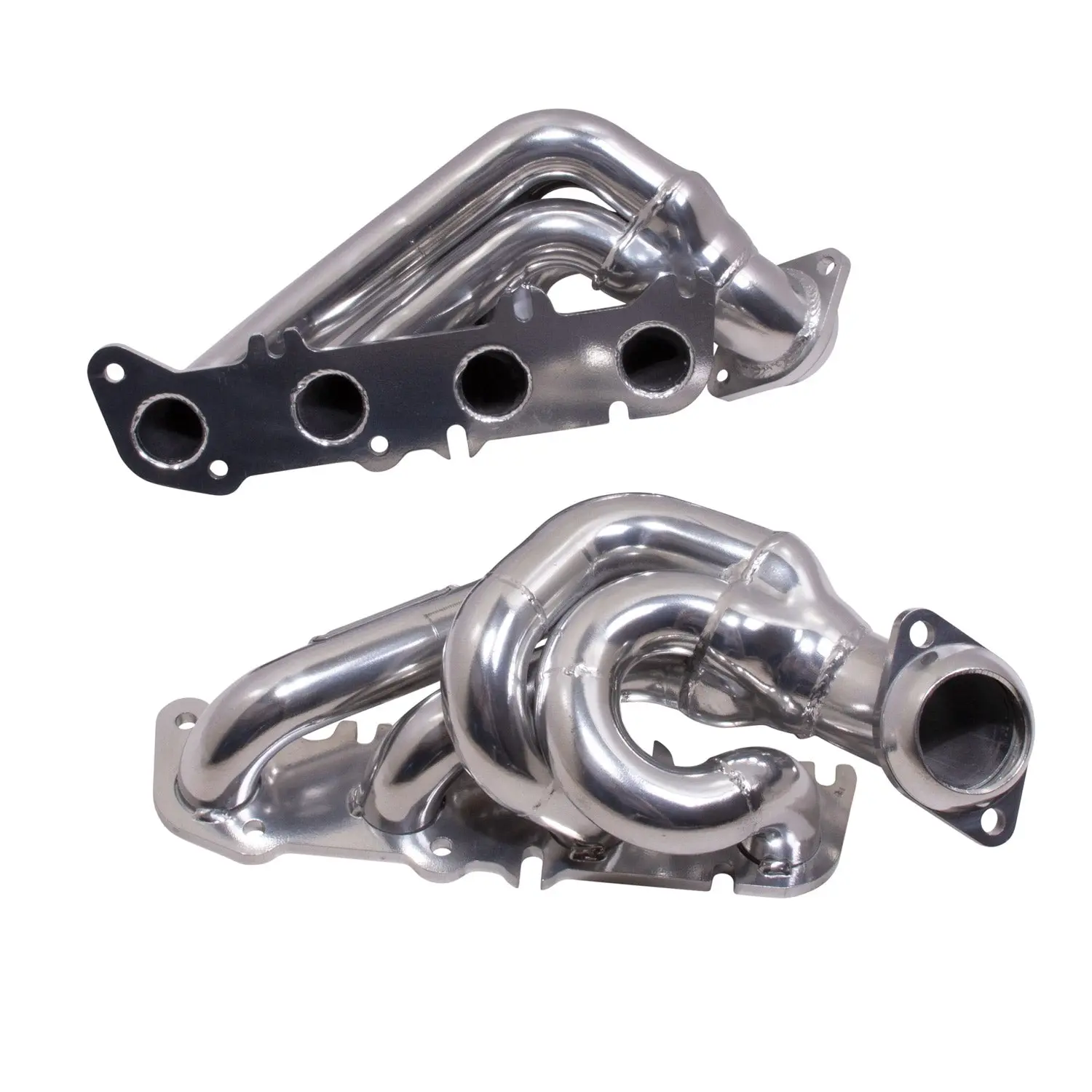 Ford F150 5.0 Coyote 1-3/4 Shorty Tuned Length Exhaust Headers Polished Silver Ceramic 11-14 - Image 3