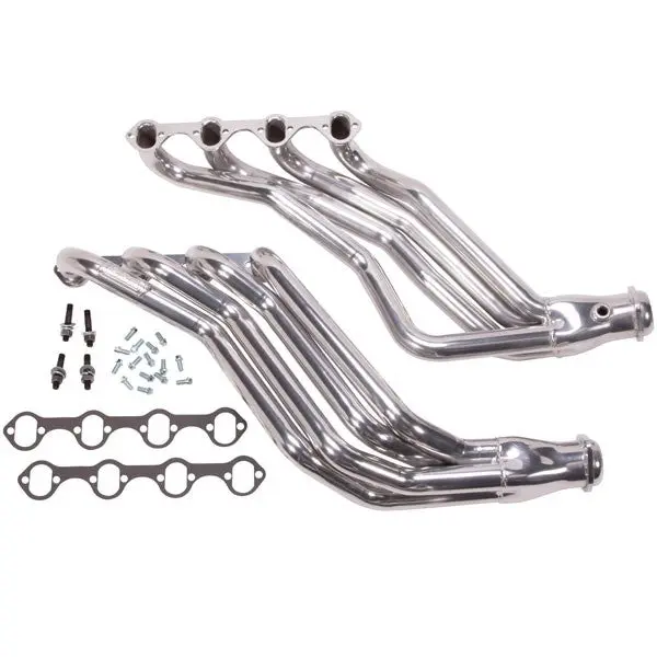 Ford Mustang 351 Swap 1-3/4 Long Tube Exhaust Headers Polished Silver Ceramic 86-93 - Reconditioned