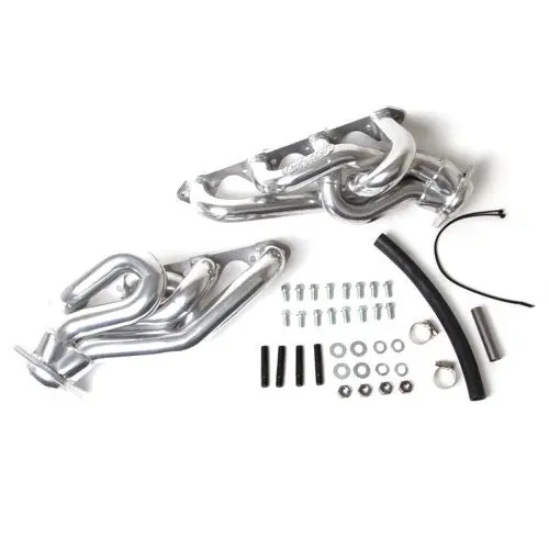 Ford Mustang 5.0 1-5/8 Shorty Equal Length Exhaust Headers Polished Silver Ceramic 86-93
