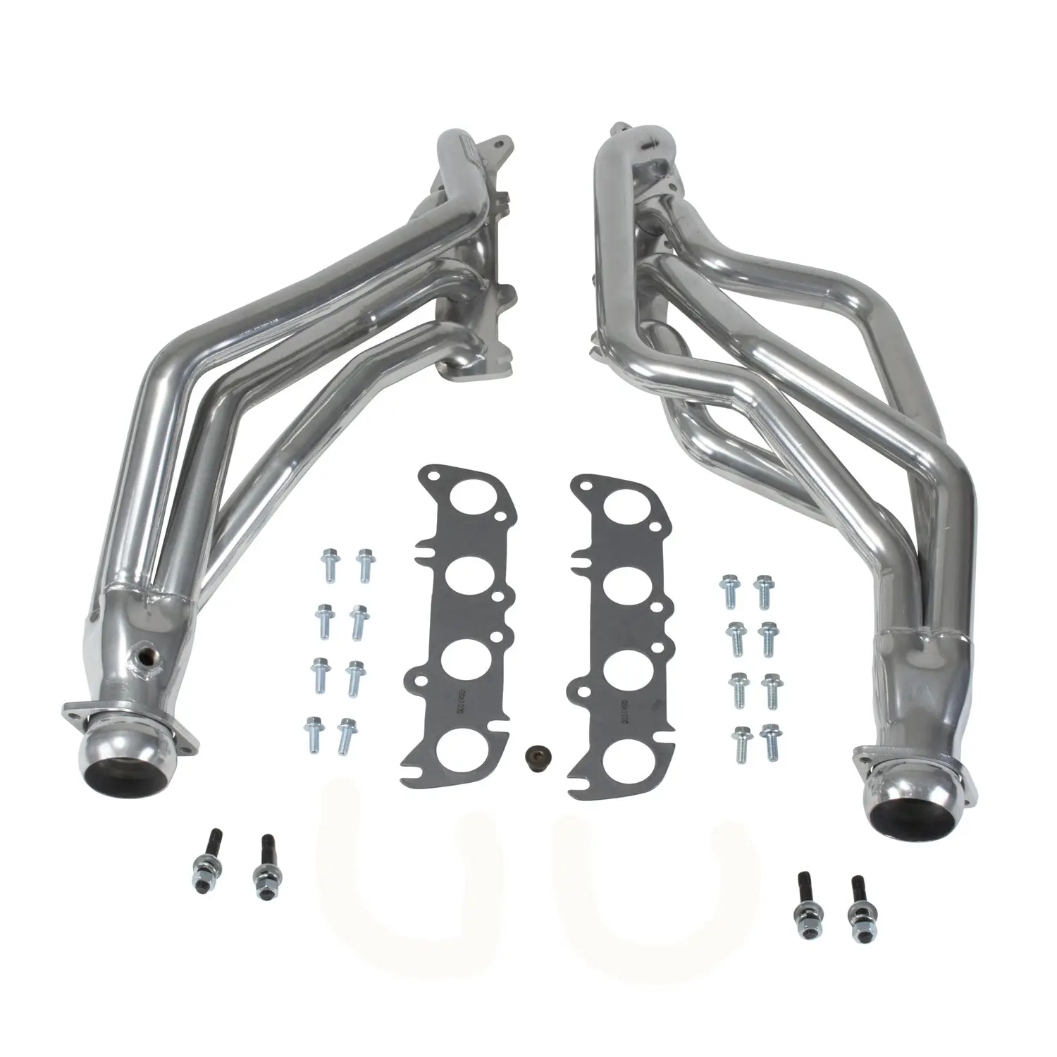 Ford Mustang Coyote Swap 1-3/4 Long Tube Exhaust Headers Polished Silver Ceramic 86-04 - Reconditioned