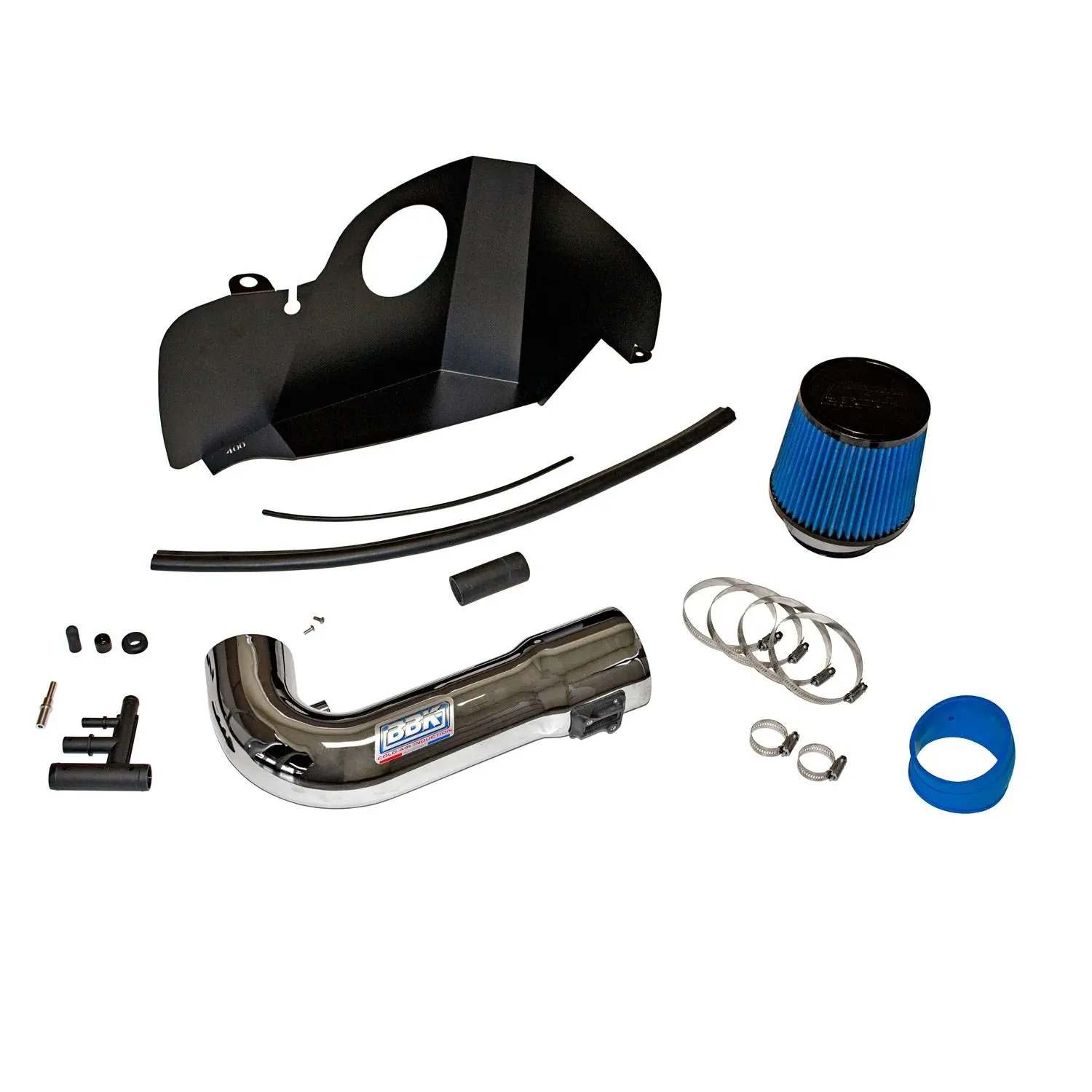Ford Mustang GT 5.0 Cold Air Intake Powder Coated Chrome 18-23 - Image 2
