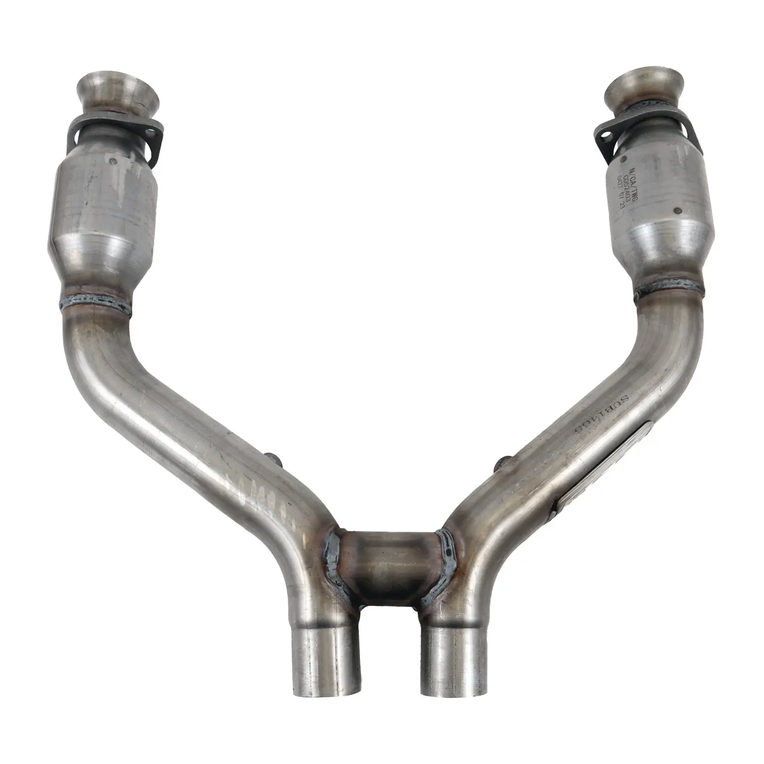 Ford Mustang V6 High Flow Catted Short Mid H-Pipe For Long Tubes 15-17 - Image 3