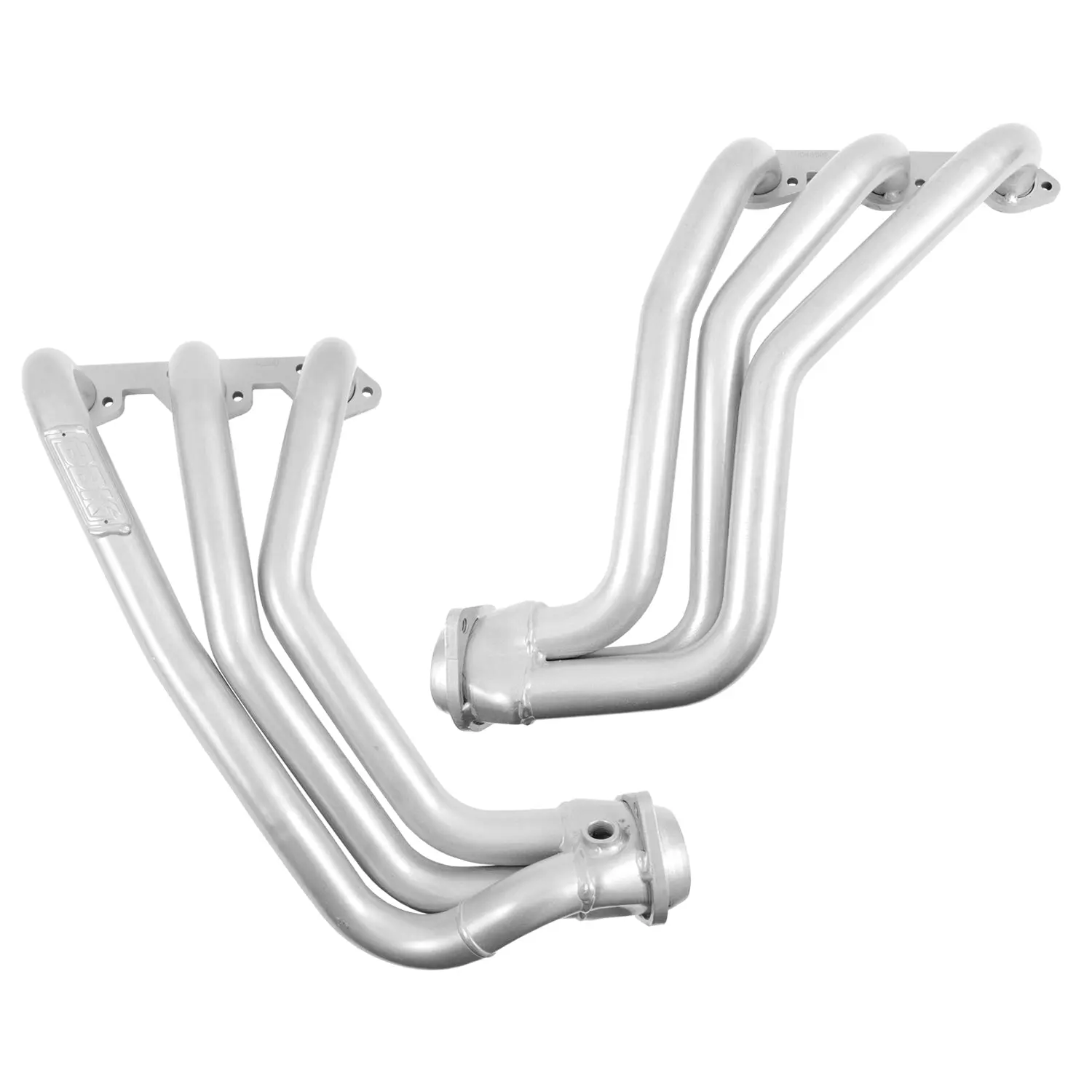 Jeep Wrangler 3.8 1-5/8 Long Tube Exhaust Headers With High Flow Cats Polished Silver Ceramic 07-11 - Reconditioned - Image 2